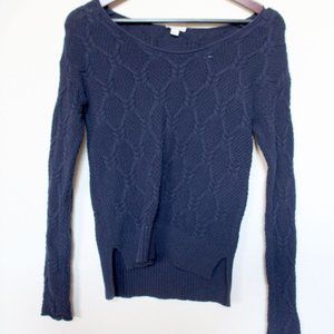Gap | Scoop Neck Cable Knit Sweater | Navy
